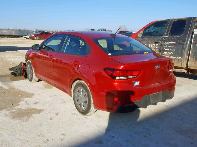 3KPA24AB8JE136519 - 2018 KIA RIO LX RED photo 3