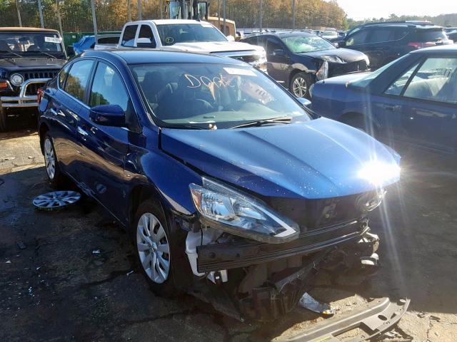 3N1AB7APXGY338141 - 2016 NISSAN SENTRA S BLUE photo 1