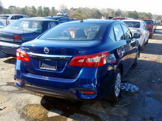 3N1AB7APXGY338141 - 2016 NISSAN SENTRA S BLUE photo 4