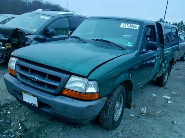 1FTYR10V4XUB36807 - 1999 FORD RANGER GREEN photo 2