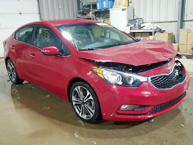 KNAFX4A87F5304095 - 2015 KIA FORTE EX RED photo 1