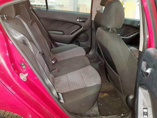 KNAFX4A87F5304095 - 2015 KIA FORTE EX RED photo 6