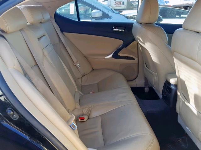 JTHBK262685059011 - 2008 LEXUS IS 250 GRAY photo 6