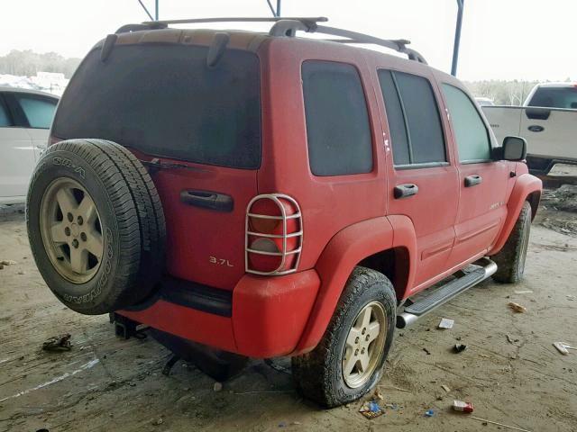 1J4GK58K63W597212 - 2003 JEEP LIBERTY LI RED photo 4