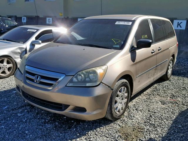 5FNRL38236B109858 - 2006 HONDA ODYSSEY LX GOLD photo 2