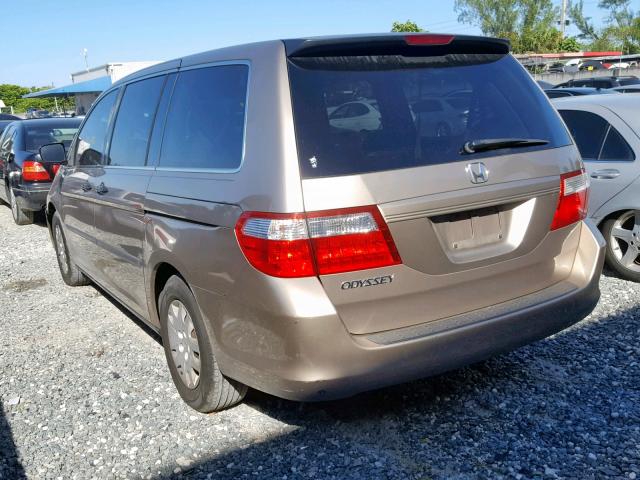 5FNRL38236B109858 - 2006 HONDA ODYSSEY LX GOLD photo 3