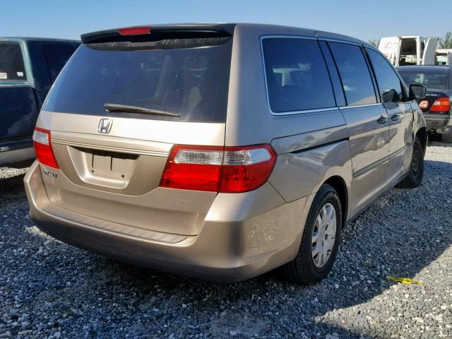 5FNRL38236B109858 - 2006 HONDA ODYSSEY LX GOLD photo 4