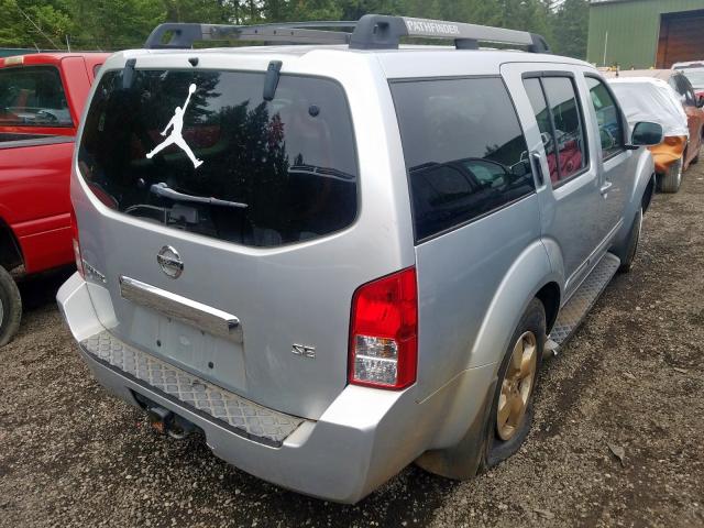 5N1AR18W67C633695 - 2007 NISSAN PATHFINDER SILVER photo 4