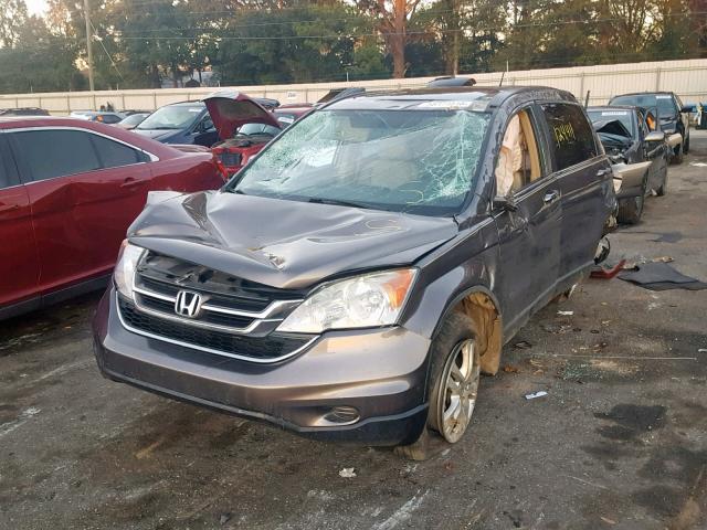 5J6RE3H74AL030222 - 2010 HONDA CR-V EXL GRAY photo 2