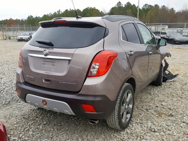 KL4CJASB0EB783356 - 2014 BUICK ENCORE SILVER photo 4