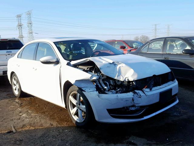 1VWBH7A30CC017268 - 2012 VOLKSWAGEN PASSAT SE WHITE photo 1