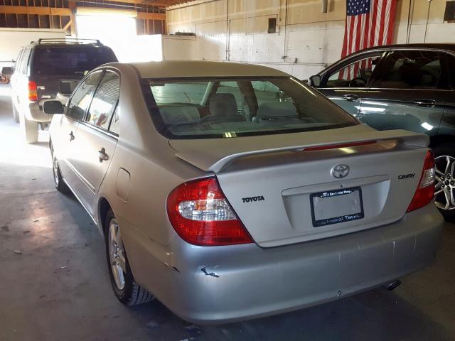 4T1BE30K82U628375 - 2002 TOYOTA CAMRY LE BEIGE photo 3