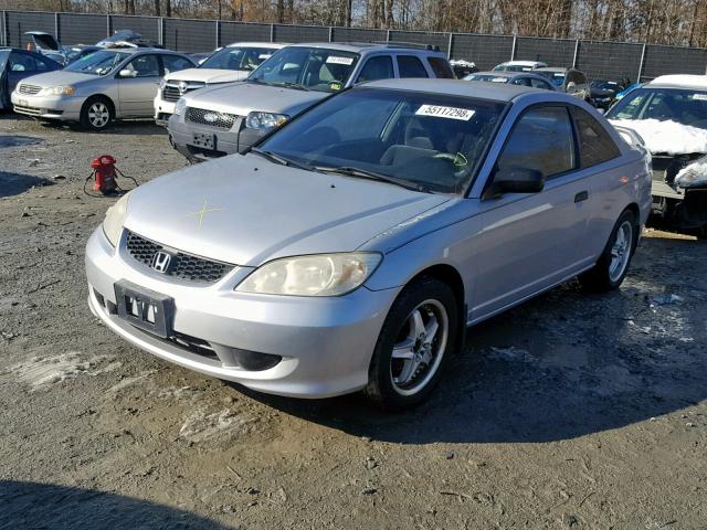 1HGEM22134L070271 - 2004 HONDA CIVIC DX V SILVER photo 2