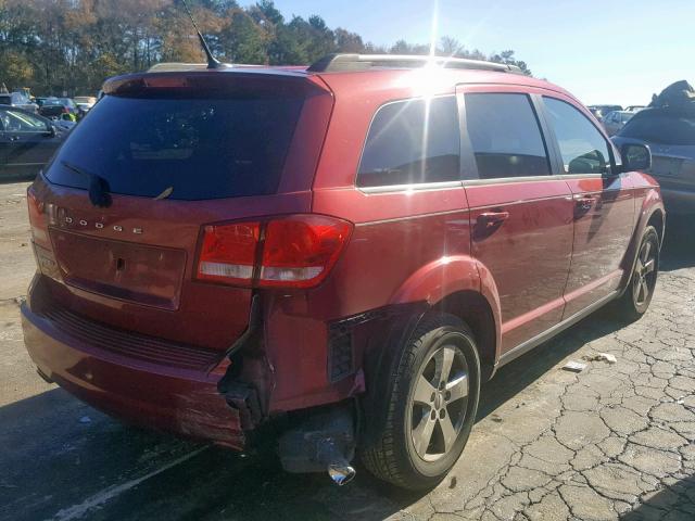 3D4PG1FGXBT501989 - 2011 DODGE JOURNEY MA RED photo 4