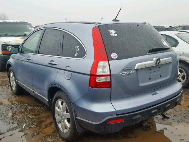 5J6RE487X9L009389 - 2009 HONDA CR-V EXL BLUE photo 3