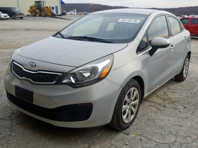 KNADN4A31C6077994 - 2012 KIA RIO EX SILVER photo 2