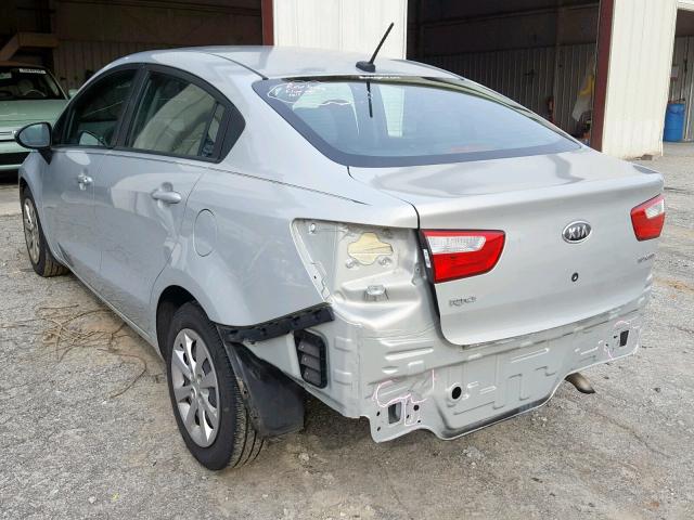 KNADN4A31C6077994 - 2012 KIA RIO EX SILVER photo 3