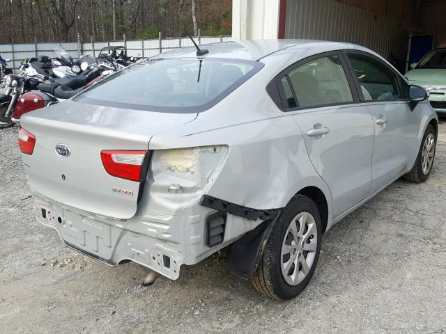 KNADN4A31C6077994 - 2012 KIA RIO EX SILVER photo 4