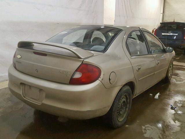 1B3ES56C32D570439 - 2002 DODGE NEON ES TAN photo 4