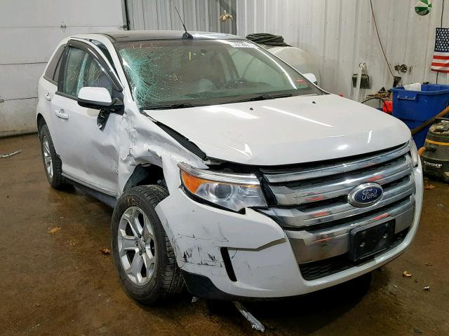 2FMDK4JC5DBE11969 - 2013 FORD EDGE SEL WHITE photo 1