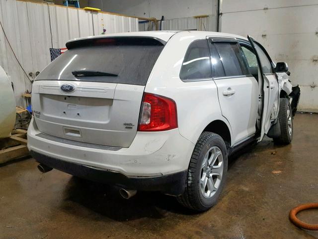 2FMDK4JC5DBE11969 - 2013 FORD EDGE SEL WHITE photo 4