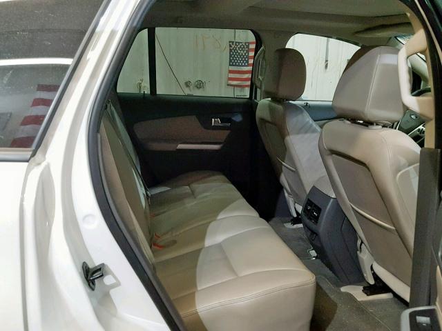 2FMDK4JC5DBE11969 - 2013 FORD EDGE SEL WHITE photo 6