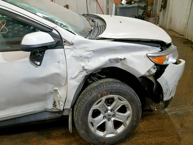 2FMDK4JC5DBE11969 - 2013 FORD EDGE SEL WHITE photo 9