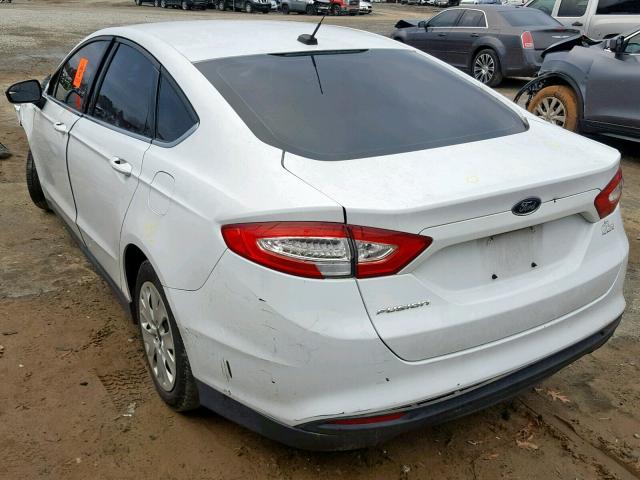 1FA6P0G79E5397376 - 2014 FORD FUSION S WHITE photo 3