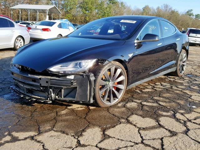 5YJSA1E46GF133171 - 2016 TESLA MODEL S BLACK photo 2