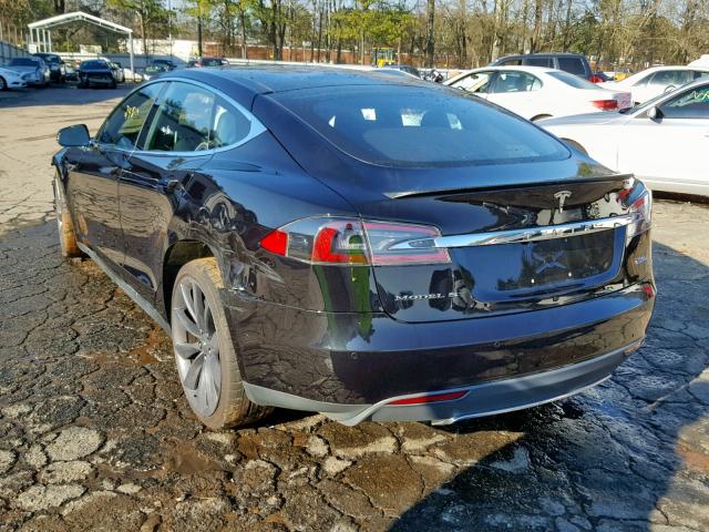 5YJSA1E46GF133171 - 2016 TESLA MODEL S BLACK photo 3