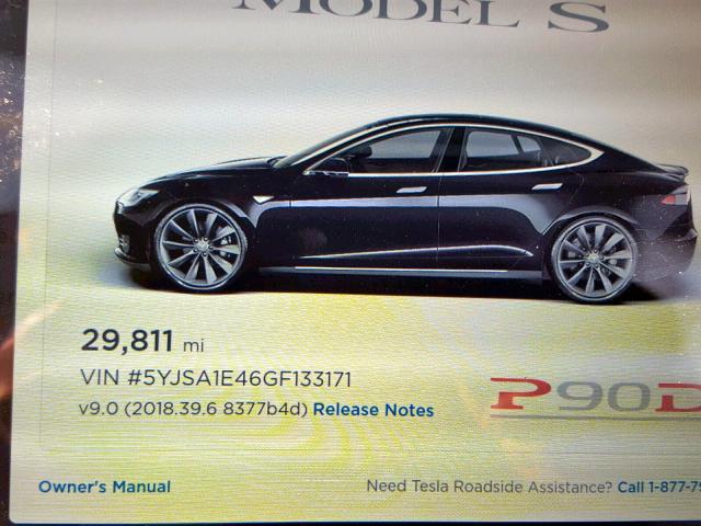 5YJSA1E46GF133171 - 2016 TESLA MODEL S BLACK photo 8