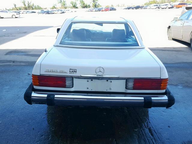 WDBBA45DXFA026289 - 1985 MERCEDES-BENZ 380 SL WHITE photo 9