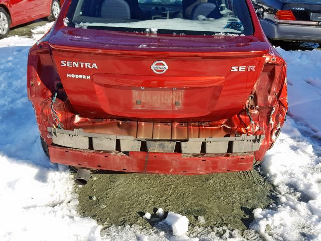 3N1BB6AP8BL696827 - 2011 NISSAN SENTRA SE- RED photo 9