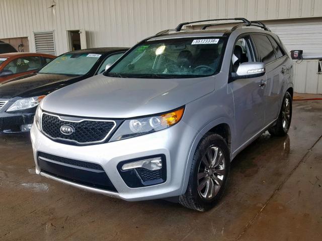 5XYKW4A22DG393482 - 2013 KIA SORENTO SX SILVER photo 2