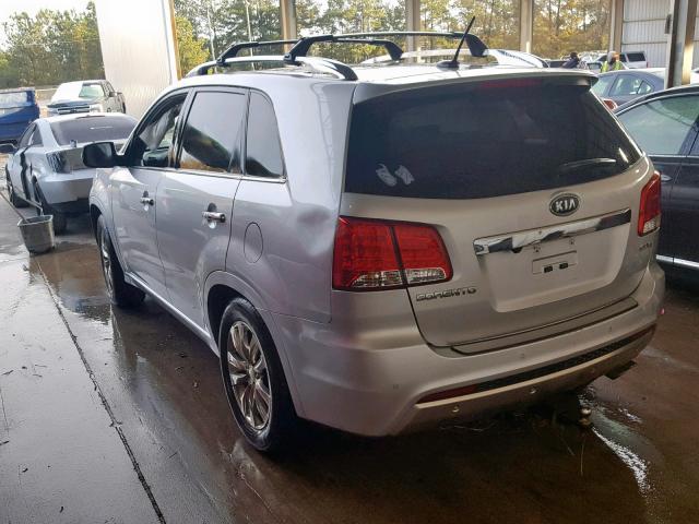 5XYKW4A22DG393482 - 2013 KIA SORENTO SX SILVER photo 3