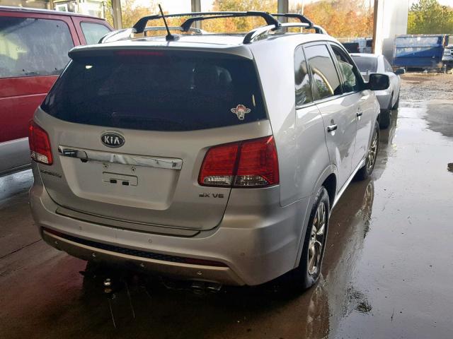 5XYKW4A22DG393482 - 2013 KIA SORENTO SX SILVER photo 4