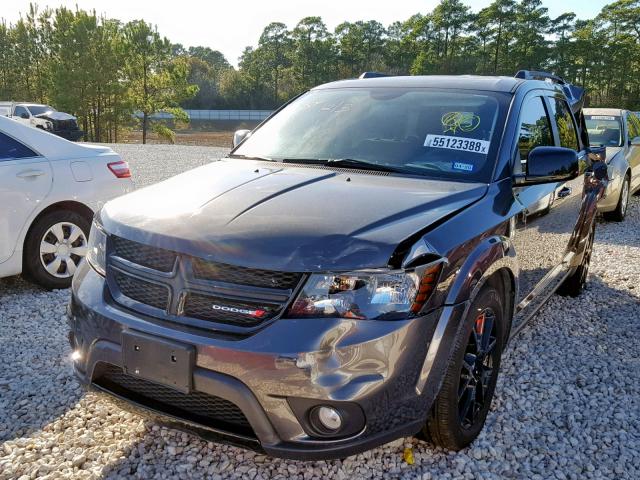 3C4PDCEG4JT242661 - 2018 DODGE JOURNEY GT CHARCOAL photo 2