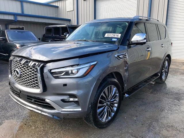 JN8AZ2NF1J9662268 - 2018 INFINITI QX80 BASE SILVER photo 2