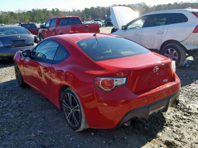 JF1ZNAA16D2723003 - 2013 TOYOTA SCION FR-S RED photo 3