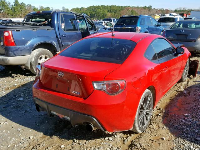 JF1ZNAA16D2723003 - 2013 TOYOTA SCION FR-S RED photo 4