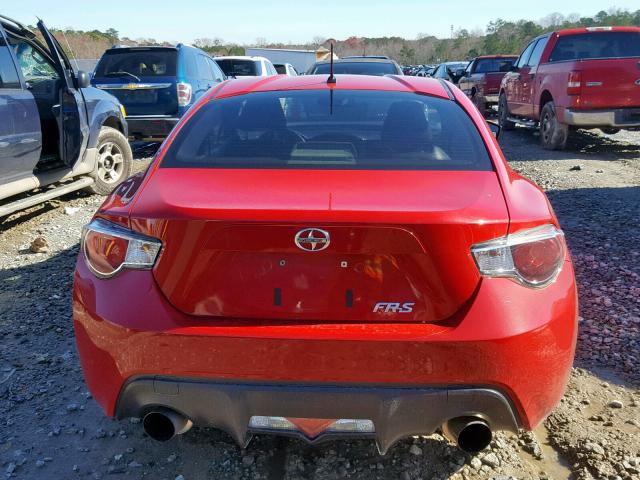 JF1ZNAA16D2723003 - 2013 TOYOTA SCION FR-S RED photo 9