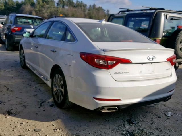 5NPE34AF0HH487061 - 2017 HYUNDAI SONATA SPO WHITE photo 3