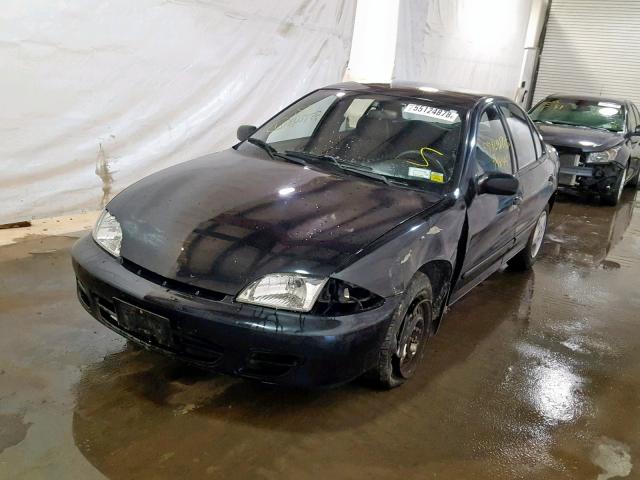 1G1JC524X27106239 - 2002 CHEVROLET CAVALIER B BLACK photo 2