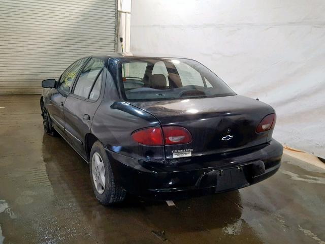 1G1JC524X27106239 - 2002 CHEVROLET CAVALIER B BLACK photo 3