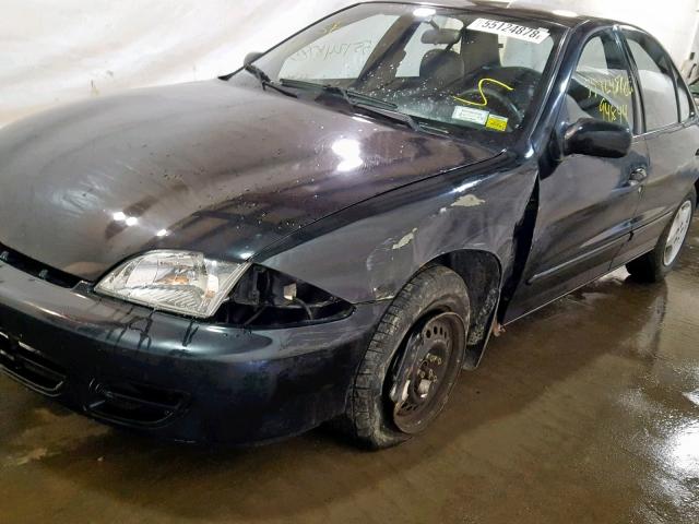 1G1JC524X27106239 - 2002 CHEVROLET CAVALIER B BLACK photo 9