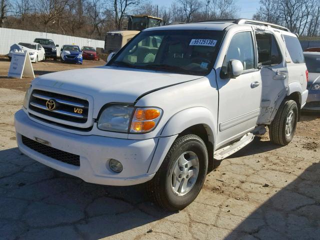 5TDBT48A82S091474 - 2002 TOYOTA SEQUOIA LI WHITE photo 2