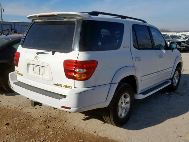 5TDBT48A82S091474 - 2002 TOYOTA SEQUOIA LI WHITE photo 4