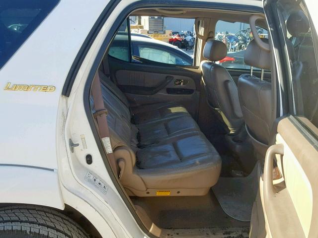 5TDBT48A82S091474 - 2002 TOYOTA SEQUOIA LI WHITE photo 6