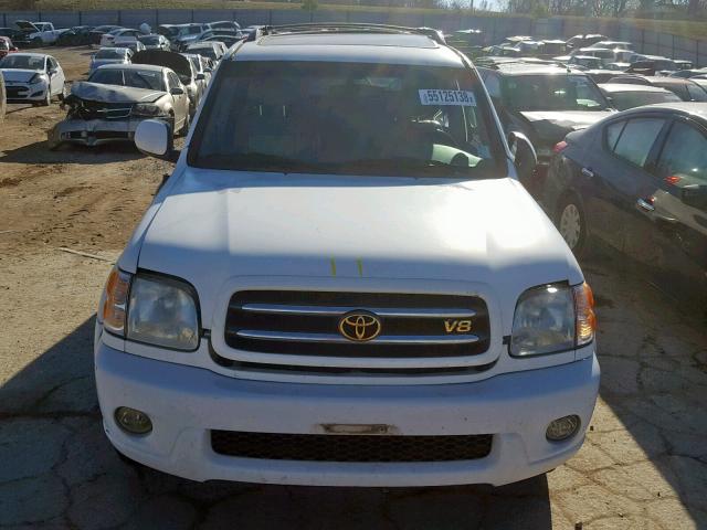 5TDBT48A82S091474 - 2002 TOYOTA SEQUOIA LI WHITE photo 7