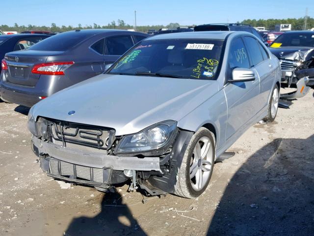 WDDGF4HBXER318551 - 2014 MERCEDES-BENZ C 250 SILVER photo 2